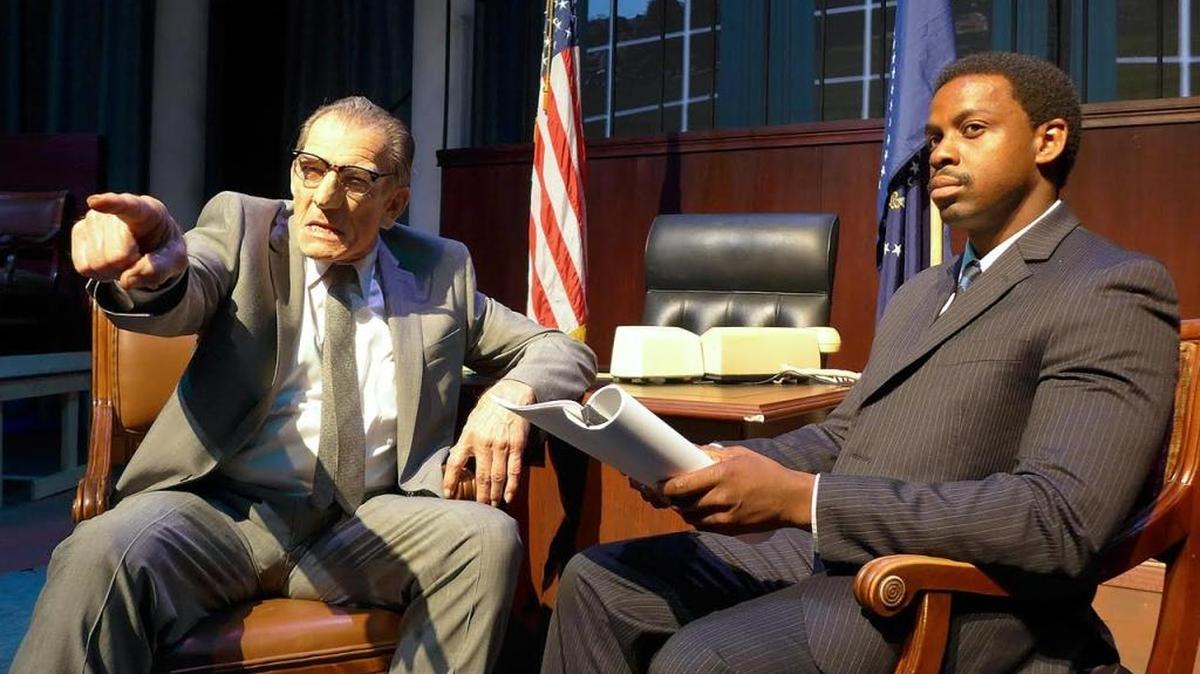 J. Kenneth Campbell is President Lyndon Johnson to Marckenson Charles’ Martin Luther King Jr. in the Actors’ Playhouse production of ‘All the Way.’