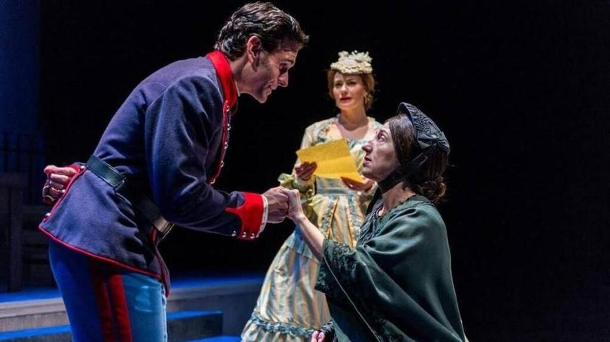 Nicholas Richberg, Anna Lise Jensen and Jeni Hacker in Zoetic Stage’s musical ‘Passion,’ written by Stephen Sondheim and James Lapine. The play earned Zoetic three Carbonell Awards, including best actress for Hacker.