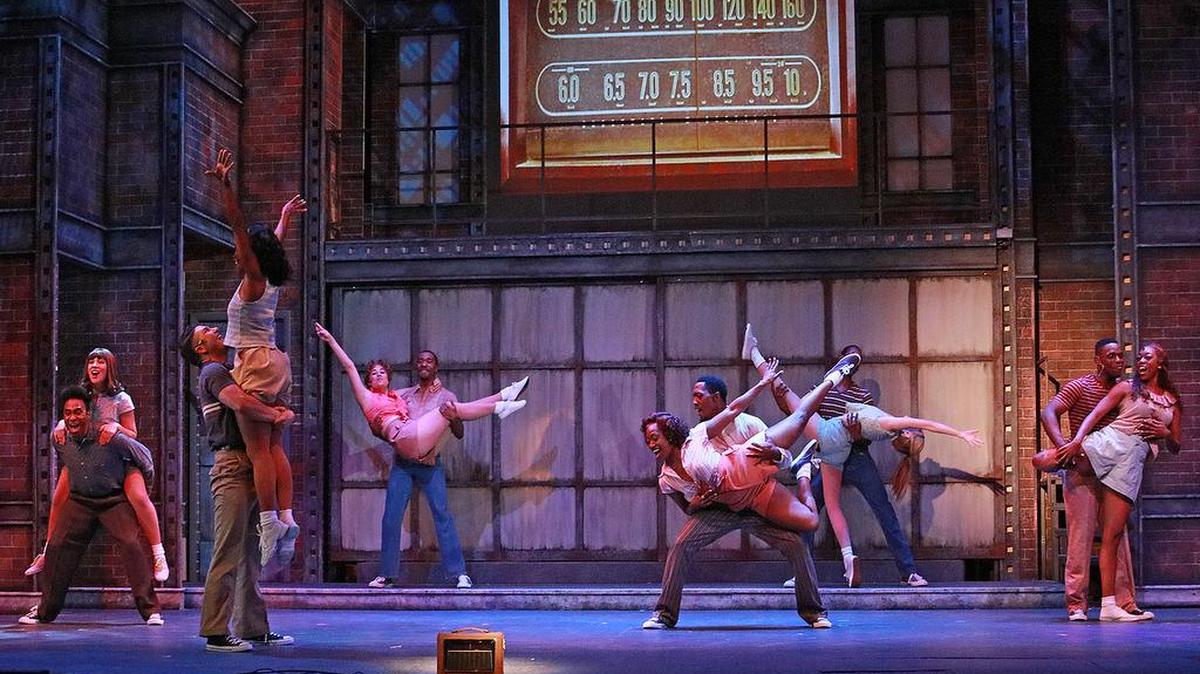 The Actors’ Playhouse cast of ‘Memphis’ performs Ron Hutchins’ exuberant choreography in the Tony Award-winning show at the Miracle Theatre.