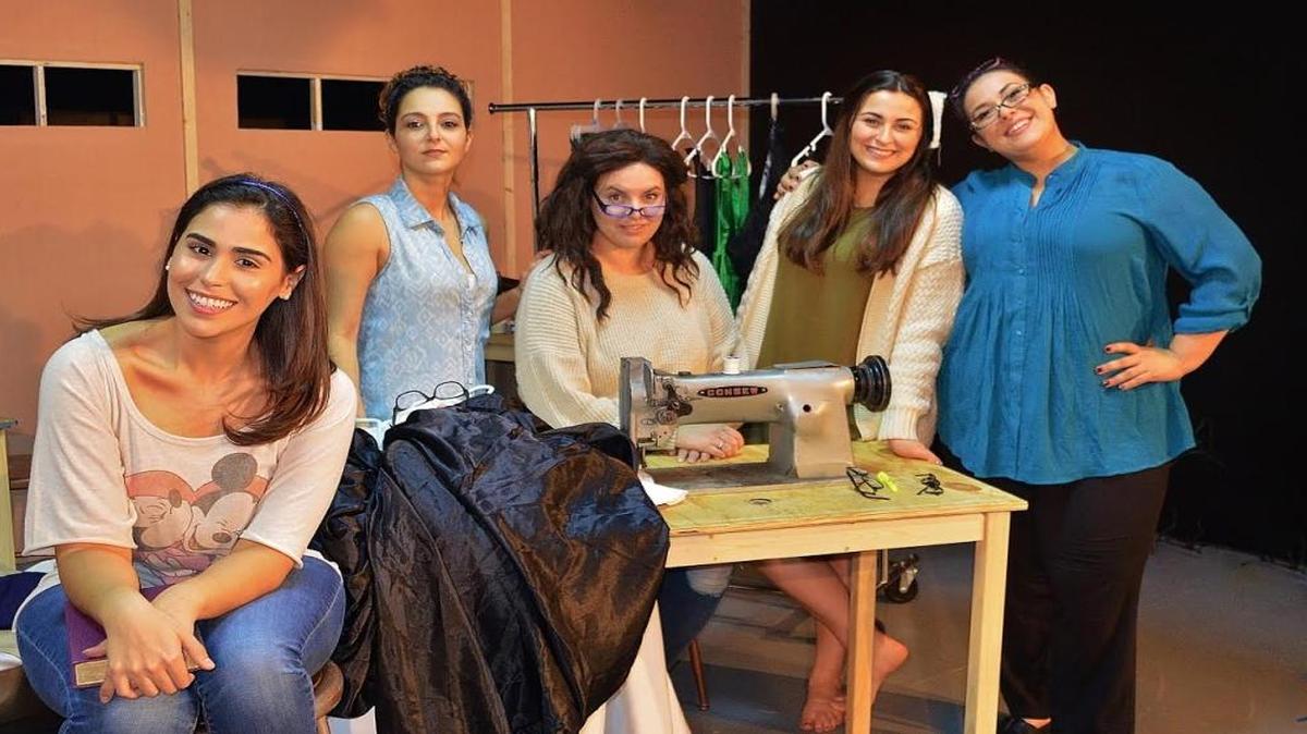 Marcela Paguaga, Amber-Lynn Benson, Rei Capote, Icela Marliese and Vanessa Elise star in Josefina Lopez’s ‘Real Women Have Curves’ at the Main Street Playhouse.
