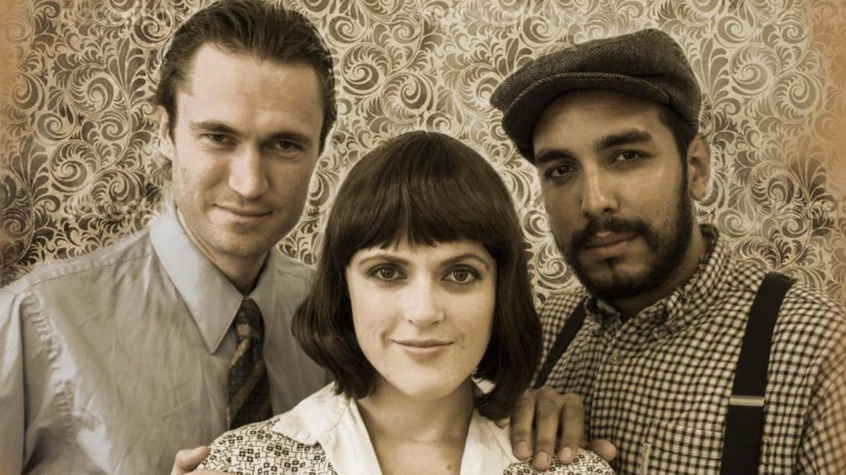 
Noah Levine, Rebeca Diaz and Elvin Negron form a love triangle in Outré Theatre’s ‘Bed and Sofa.’
