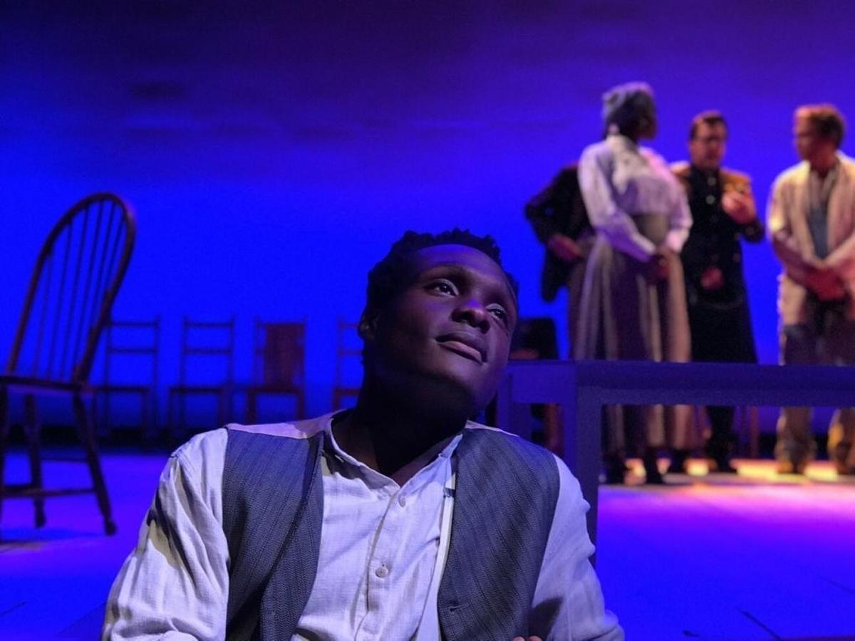 Martin K. Lewis as George Gibbs has big dreams in “Our Town.”