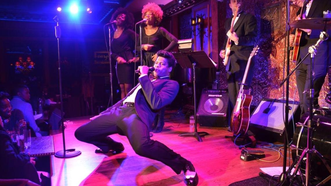 
Broadway performer Chester Gregory gets down as singer Jackie Wilson in ‘The Eve of Jackie.’
