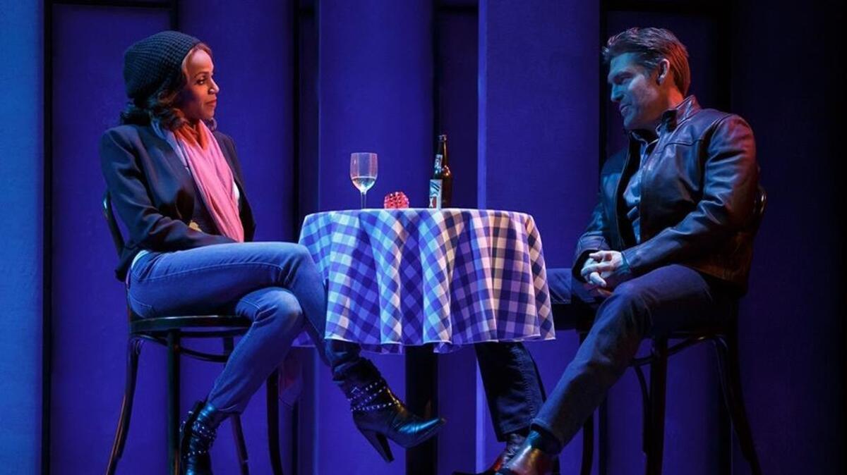 Deborah Cox as Rachel Marron and Judson Mills as Frank Farmer in ‘The Bodyguard,’ which opens Tuesday at the Adrienne Arsht Center in Miami.