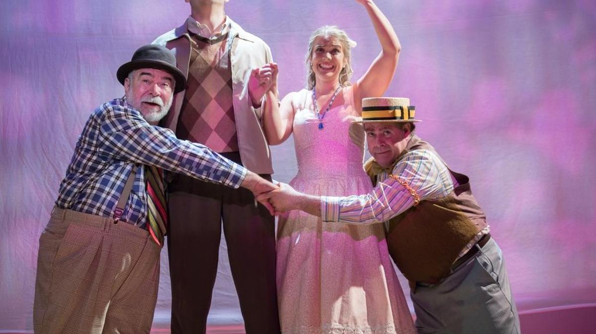 
Larry Bramble, Alexander Zenoz, Molly Anne Ross and Michael Small strike a pose in ‘The Fantasticks.’
