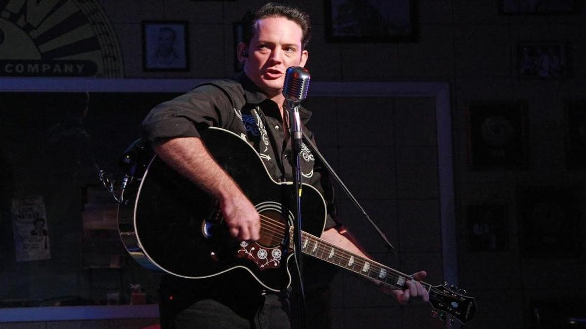 Sky Seals plays Johnny Cash in the Actors’ Playhouse production of ‘Million Dollar Quartet.’