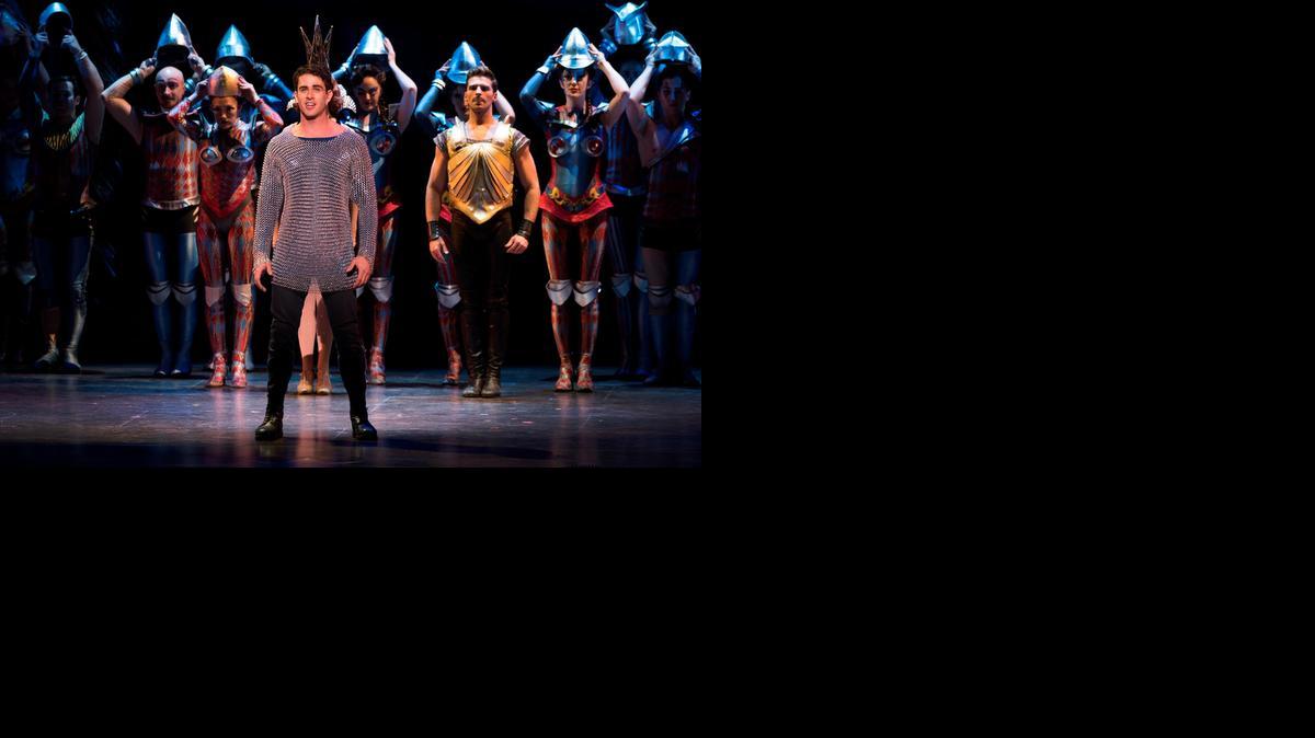 
Sam Lips prepares to go to war in the touring company of ‘Pippin’ at the Broward Center.
