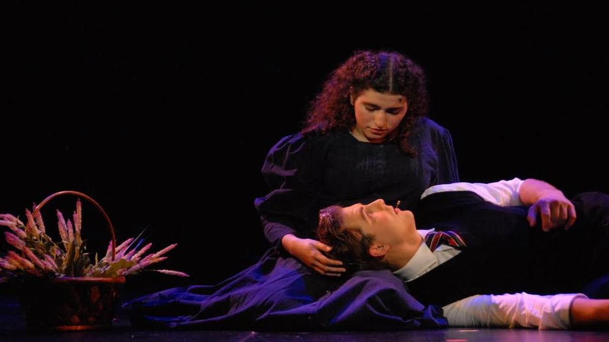 Wendla (Stephanny Noria) and Melchior (Bobby Cassell) enjoy a quiet moment together in ‘Spring Awakening.’