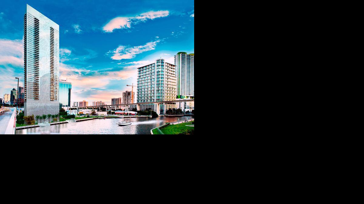 
The Edge on Brickell will feature a 600-foot-tall glass mural by artist Jan Hendrix.
