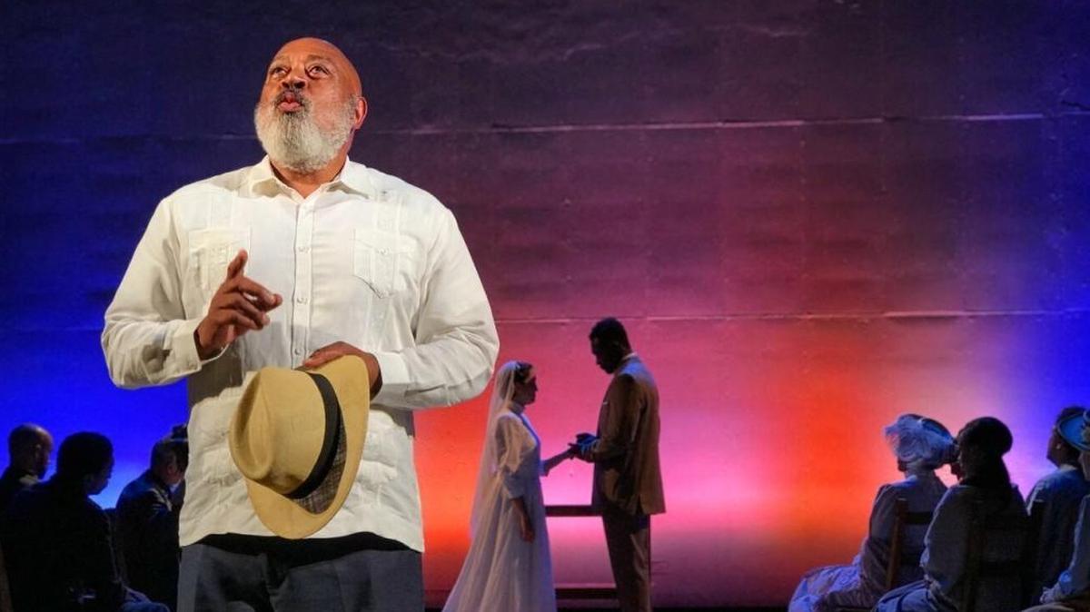 Keith Randolph Smith is the welcoming Stage Manager in Miami New Drama’s “Our Town.”