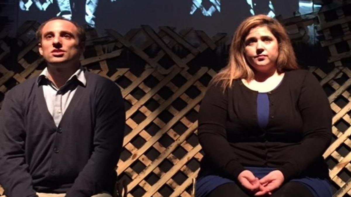 
Tom Anello as Mark, Casey Dressler as Sarah and Scott Douglas Wilson as Nate star in Erin Courtney’s ‘A Map of Virtue’ at The Vanguard.
