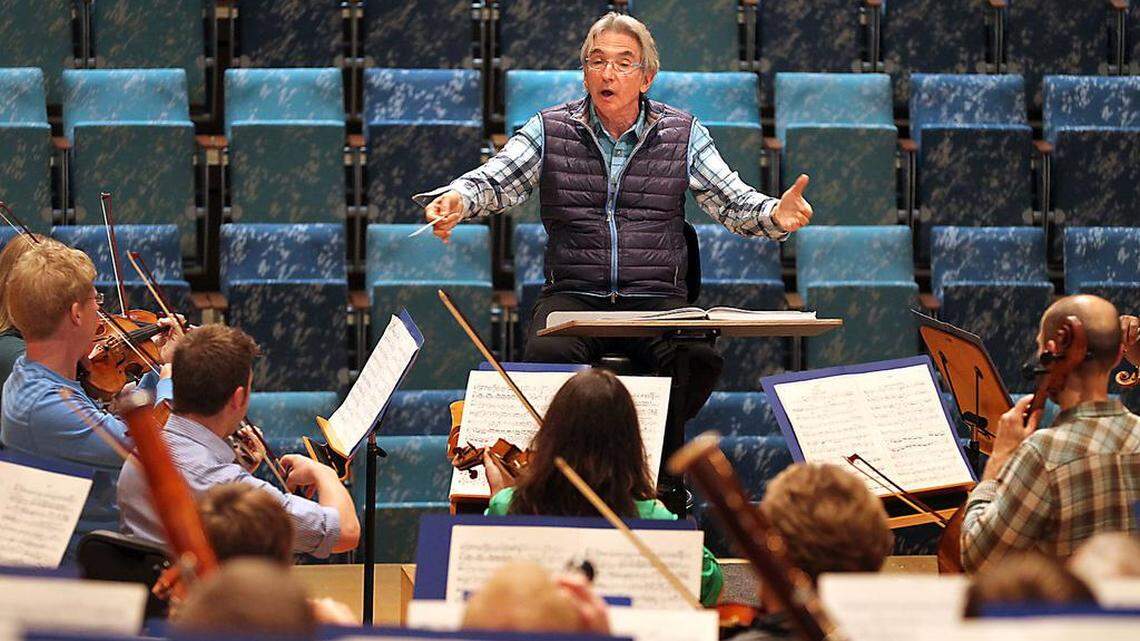 Conductor, pianist and composer Michael Tilson Thomas, the artistic director of the New World Symphony Orchestra is photographed at the New World Center on Miami Beach on Tuesday April 29, 2014.