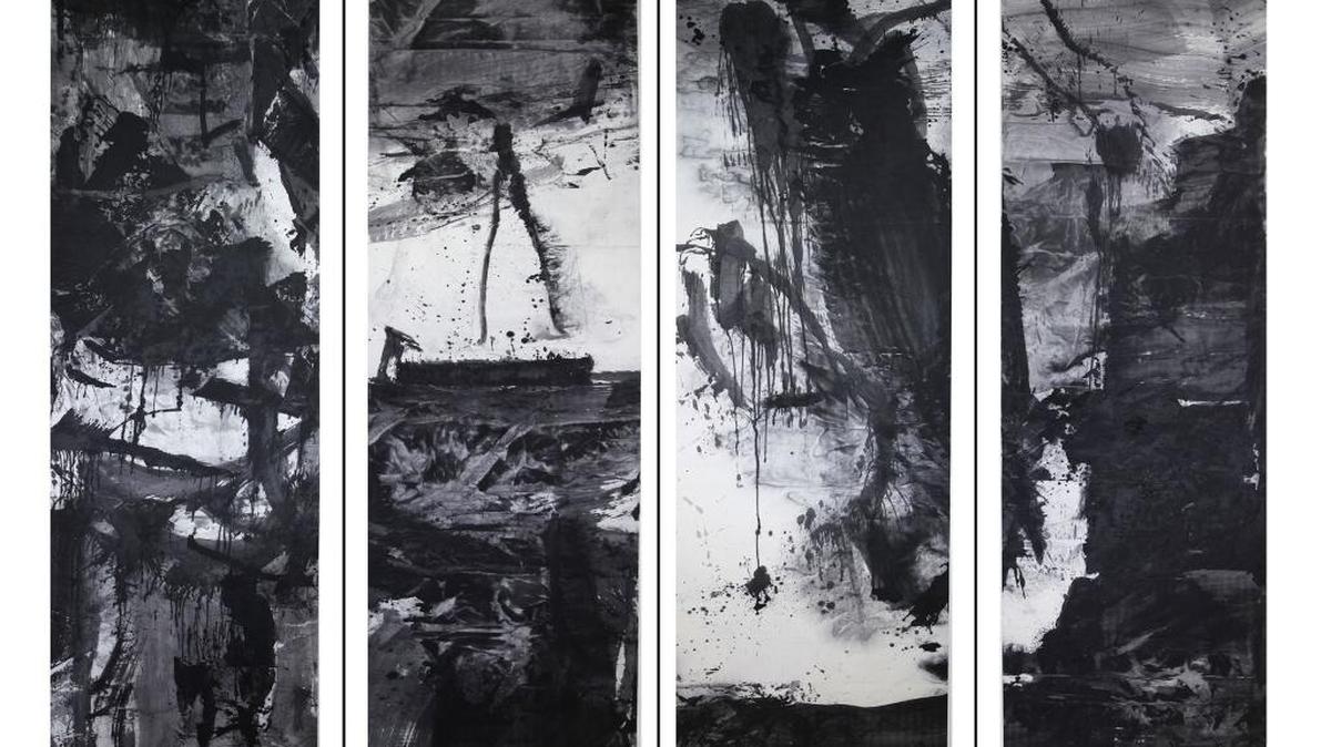 The work of famed Chinese artist Lan Zhenghui.