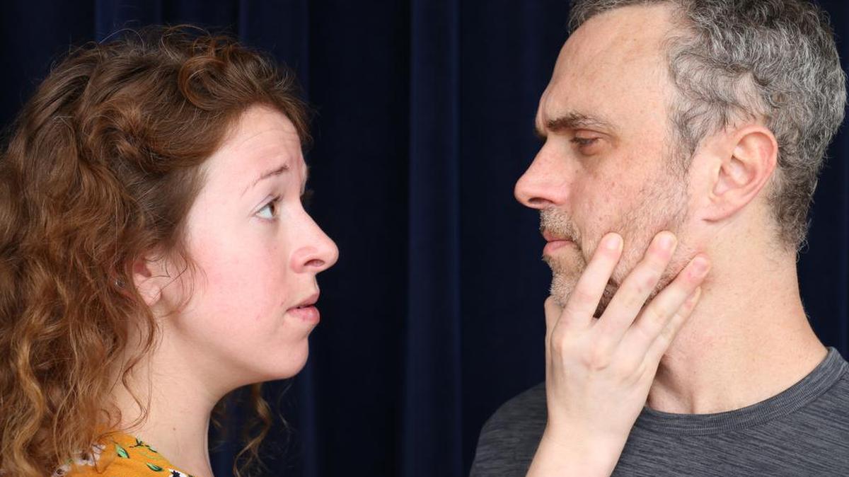 Sara Grant as Lady Macbeth and Seth Trucks as Macbeth.