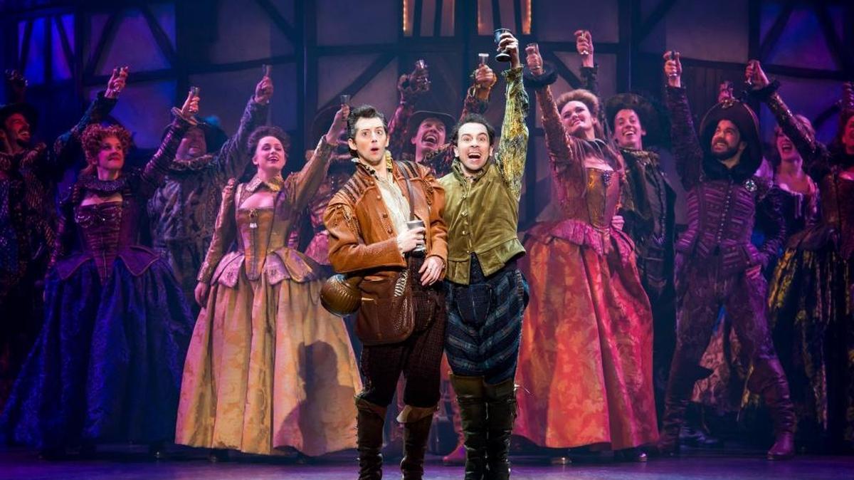Josh Grisetti and Rob McClure as the Bottom brothers in ‘Something Rotten!’