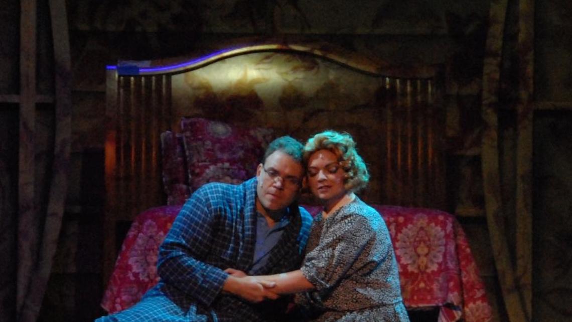 Shane Tanner and Ann Marie Olson share a tender moment at life’s end in ‘Big Fish.’