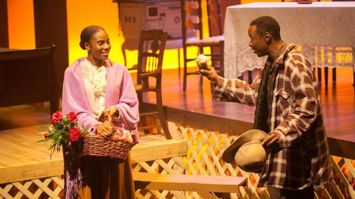Candice Marie Singleton and Chat Atkins in ‘Flyin’ West.’