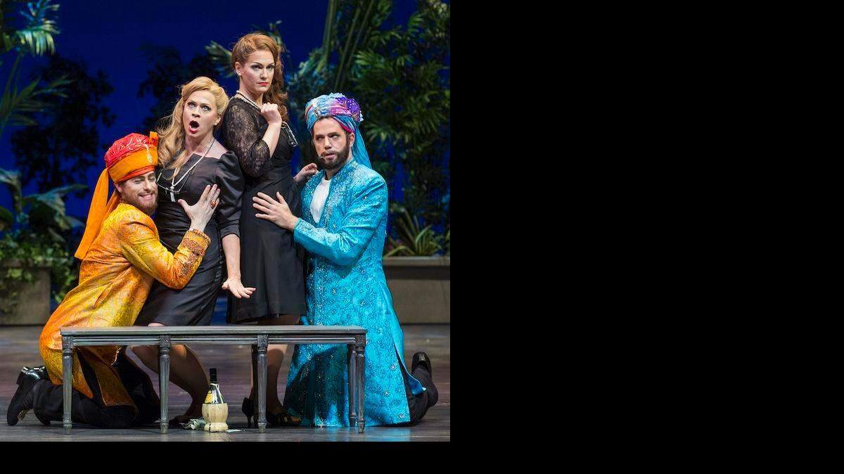 
Jason Slayden, Sari Gruber, Brenda Patterson and Jonathan Beyer in the FGO production of Mozart’s ‘Cosi fan tutte.’
