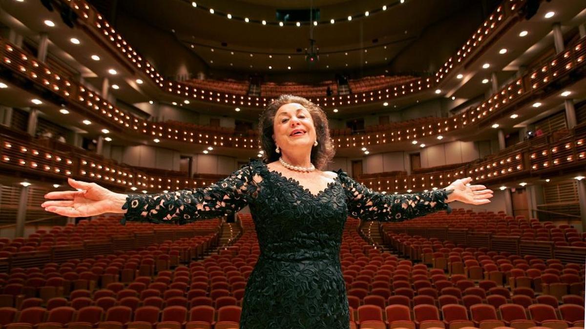 Judy Drucker, in 2006, on stage at the Ziff Ballet Opera House during the official opening of the Adrienne Arsht Center in Miami. Drucker died at 91 on March 30, 2020.