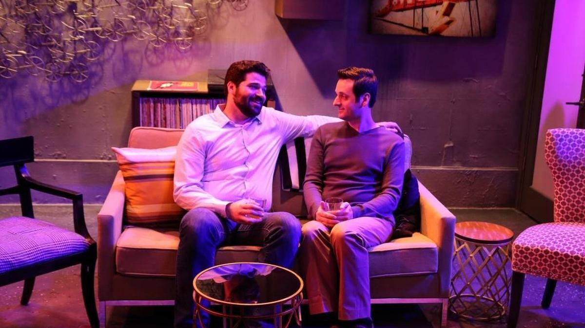 Antonio Amadeo and Alex Alvarez act out a scene from ‘Daniel’s Husband.’