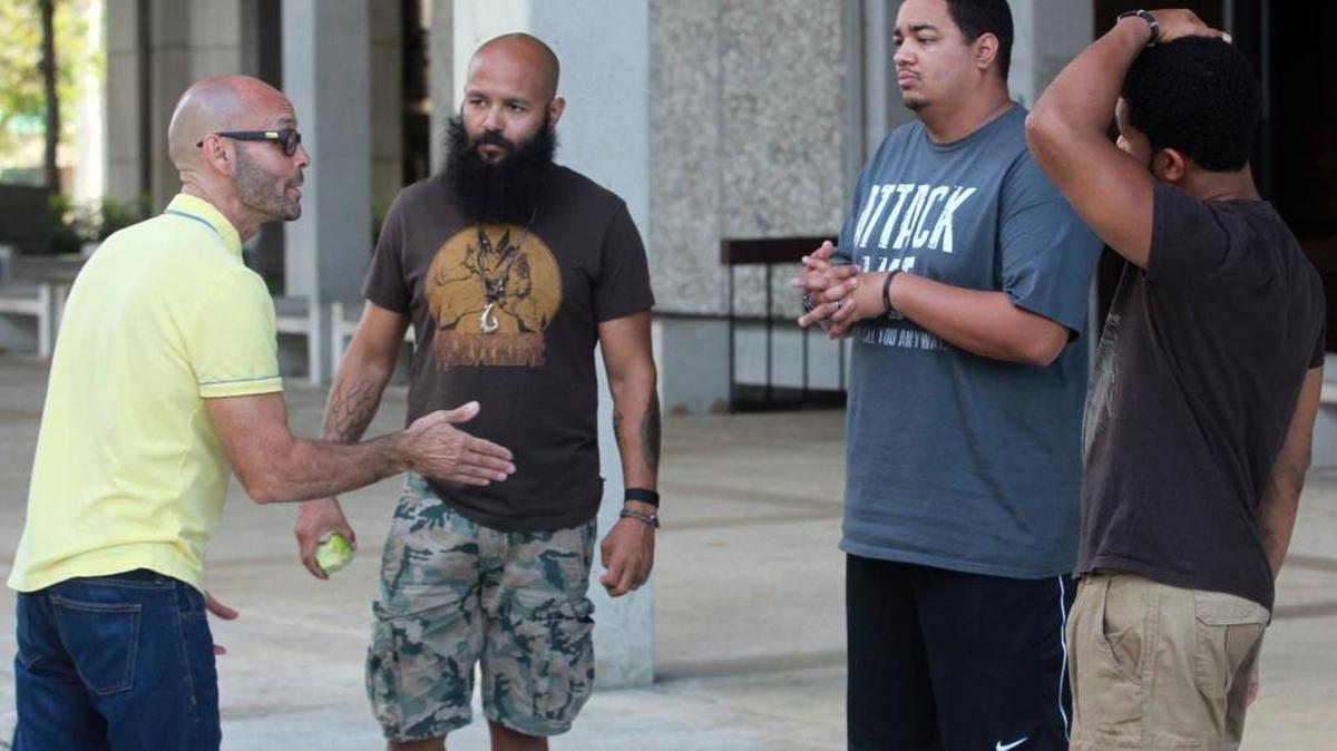 
Director Teo Castellanos talks to veterans Hipolito Arriaga, Anthony Torres and Andrew Cuthbert, who will perform ‘Conscience Under Fire’ for MDC Live Arts.
