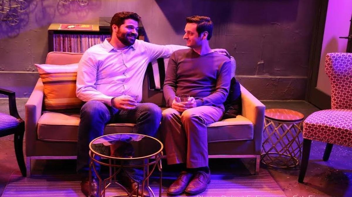 Alex Alvarez and Antonio Amadeo in The Island City Stage world premiere of Michael McKeever’s ‘Daniel’s Husband,’ which won three awards.