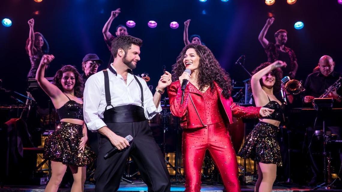 Mauricio Martinez and Christie Prades find their rhythm as Emilio and Gloria Estefan in “On Your Feet!” at the Arsht Center.