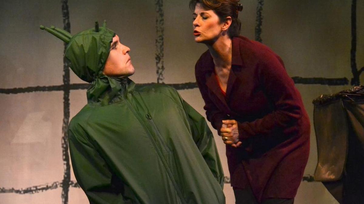 Clay Cartland, with Patti Gardner, won the Carbonell Award for playing a man-turned-slug in ‘The Trouble With Doug’ at the Theatre at Arts Garage.