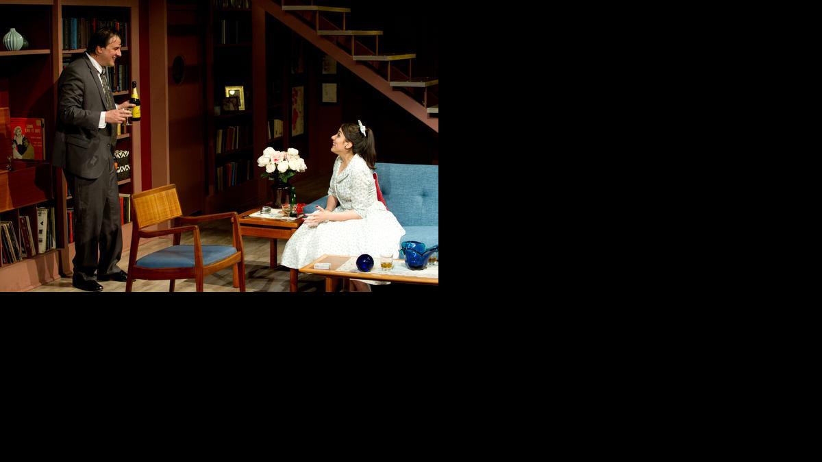 
Aaron Glickman chats up Diana Garle in Miami Theater Center’s ‘The Seven Year Itch.’
