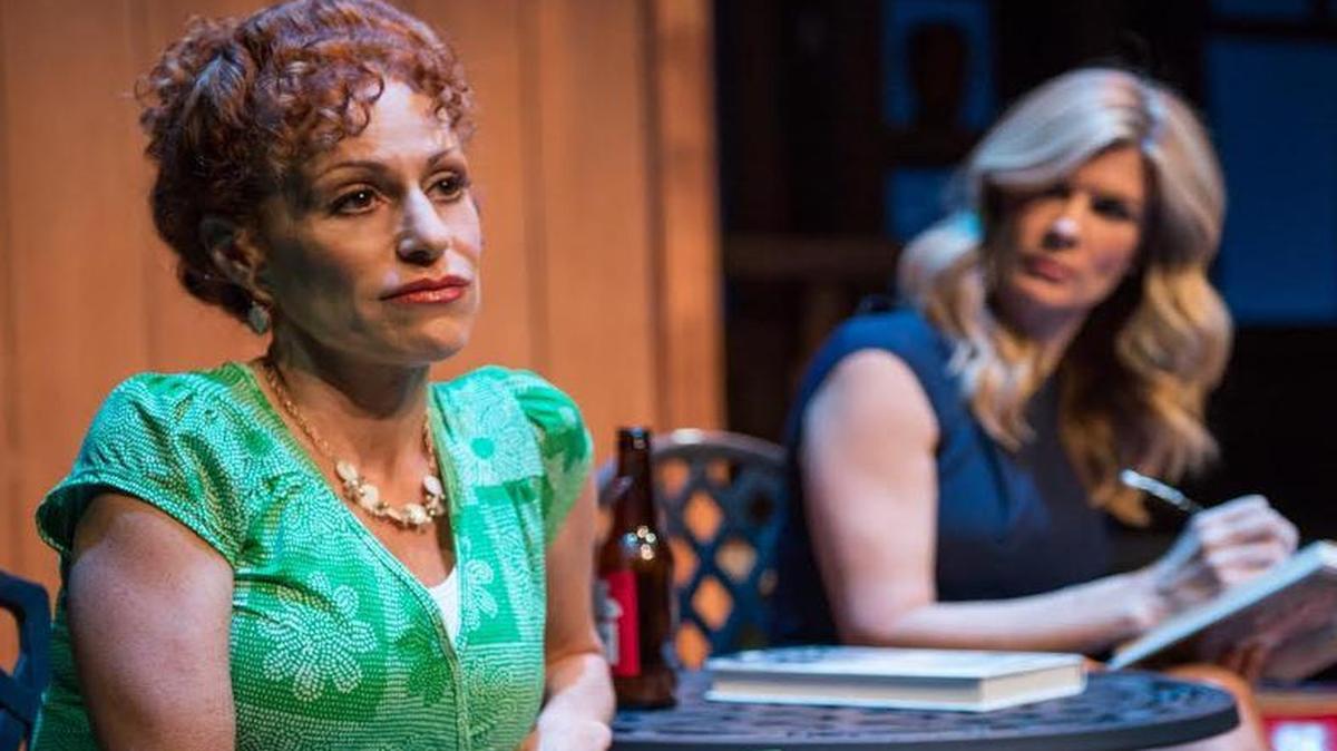 Old friends Gwen (Margery Lowe) and Catherine (Mia Matthews) re-examine their life choices in ‘Rapture, Blister, Burn.’