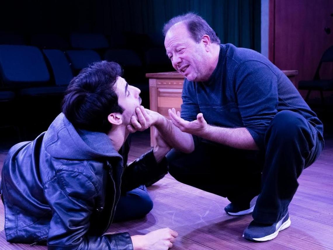 Daniel Llaca (left) and Avi Hoffman are embroiled in a mystery in JCAT’s world premiere thriller ‘Broken Snow.’