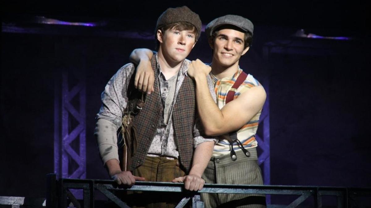 Zachary Sayle plays Crutchie, Joey Barreiro stars as Jack Kelly in ‘Newsies’ at the Broward Center.
