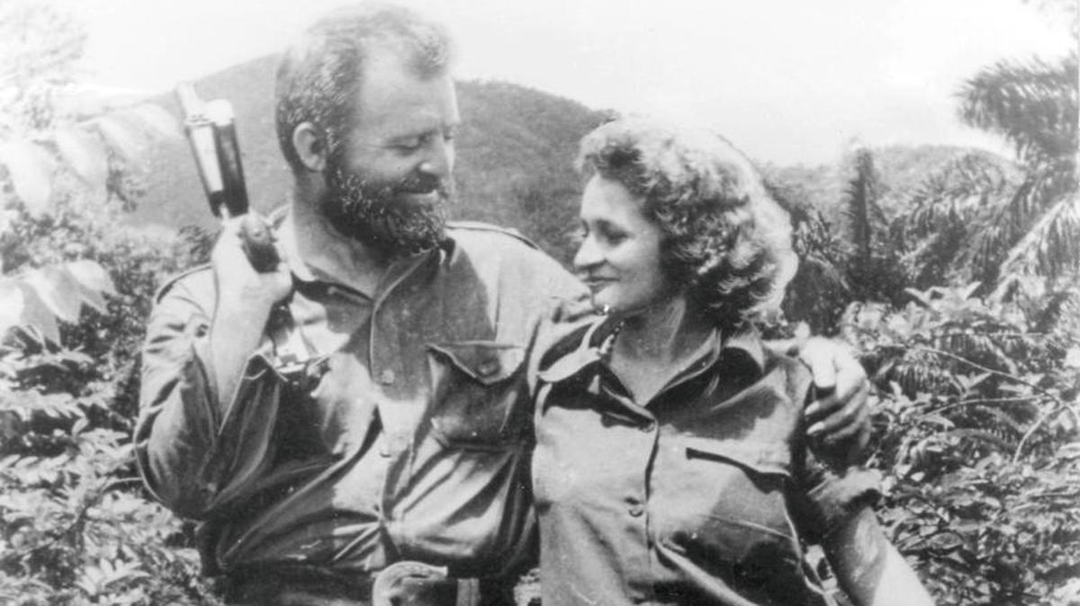 William Morgan and wife Olga (remarried name Olga Goodwin) in the mountains during the revolution.