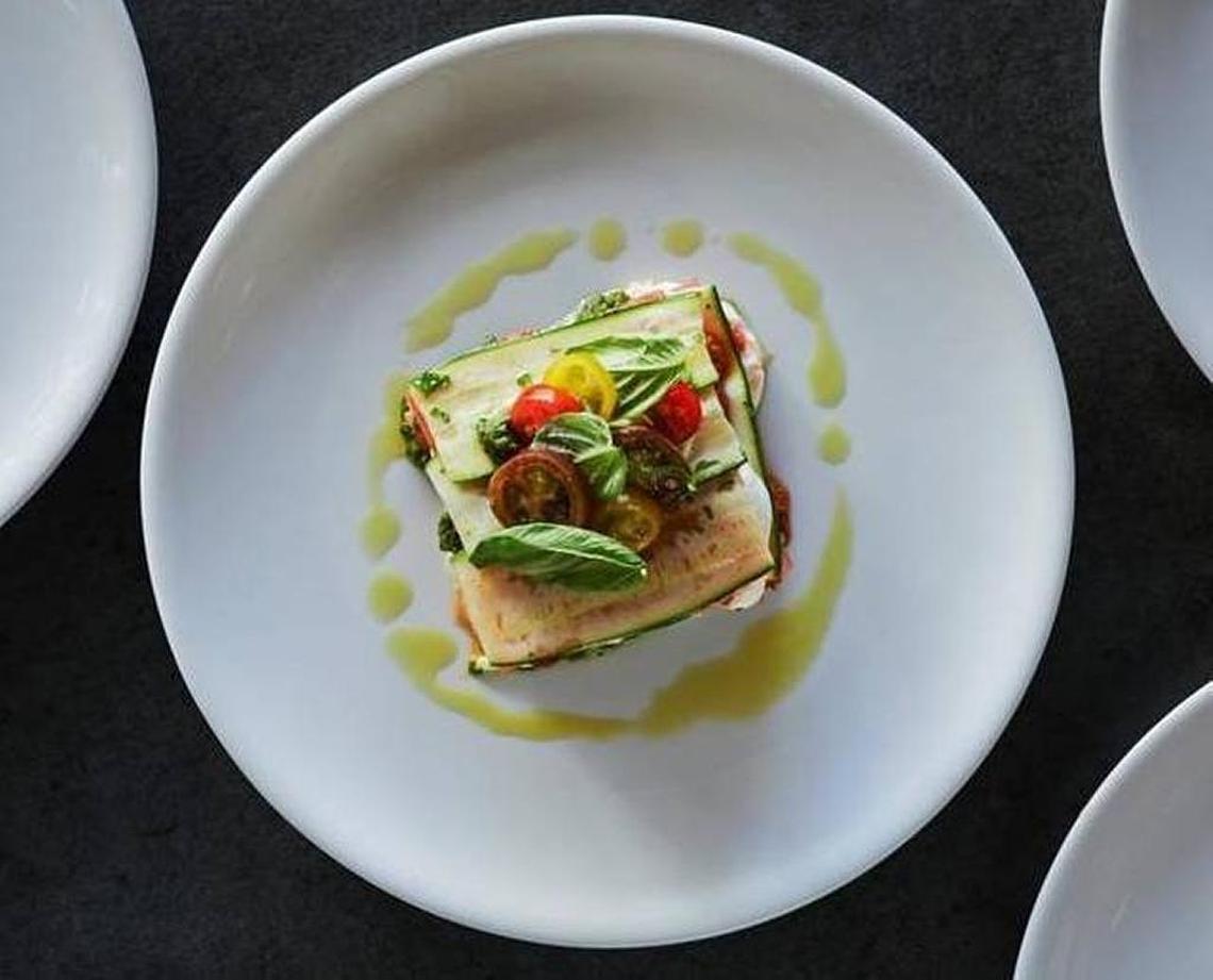 Chef Matthew Kenney innovated vegan and raw food techniques, such as this zucchini lasagna at Plant Food and Wine.