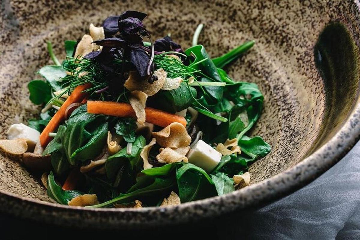 Zuma’s mushroom salad includes four kinds of mushrooms.