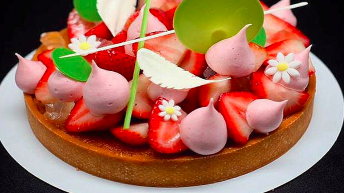 Baker Antonio Bachour is known for his Instagram-worthy pastries, such as this strawberry tart.