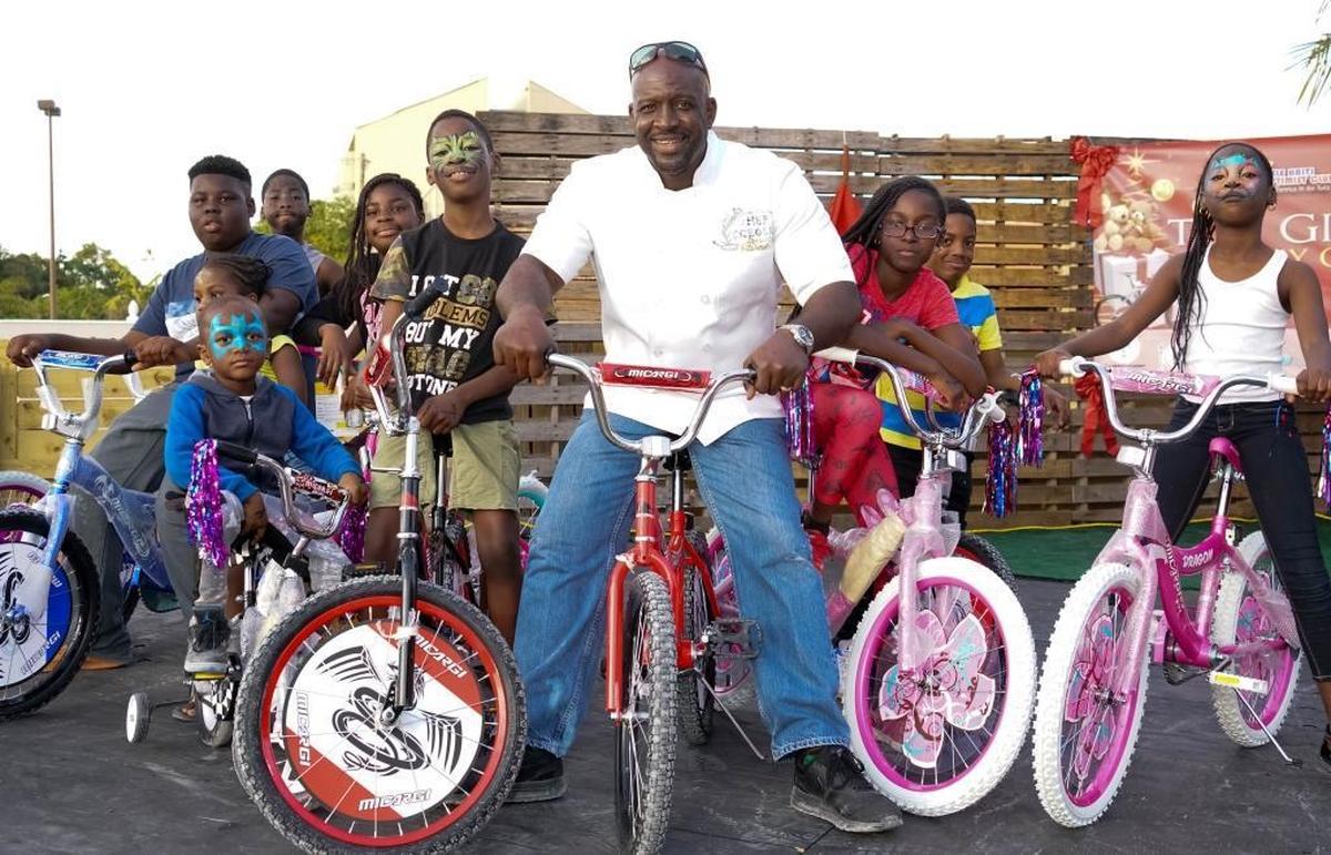 Wilkinson “Ken” Sejour is the vice president of the Little Haiti Optimists, and Chef Créole hosts its annual toy drive.