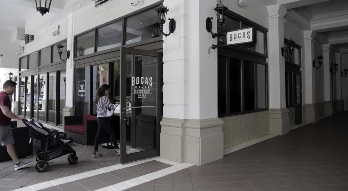 Main entrance to Bocas House, 2 Aragon Ave. in Coral Gables.