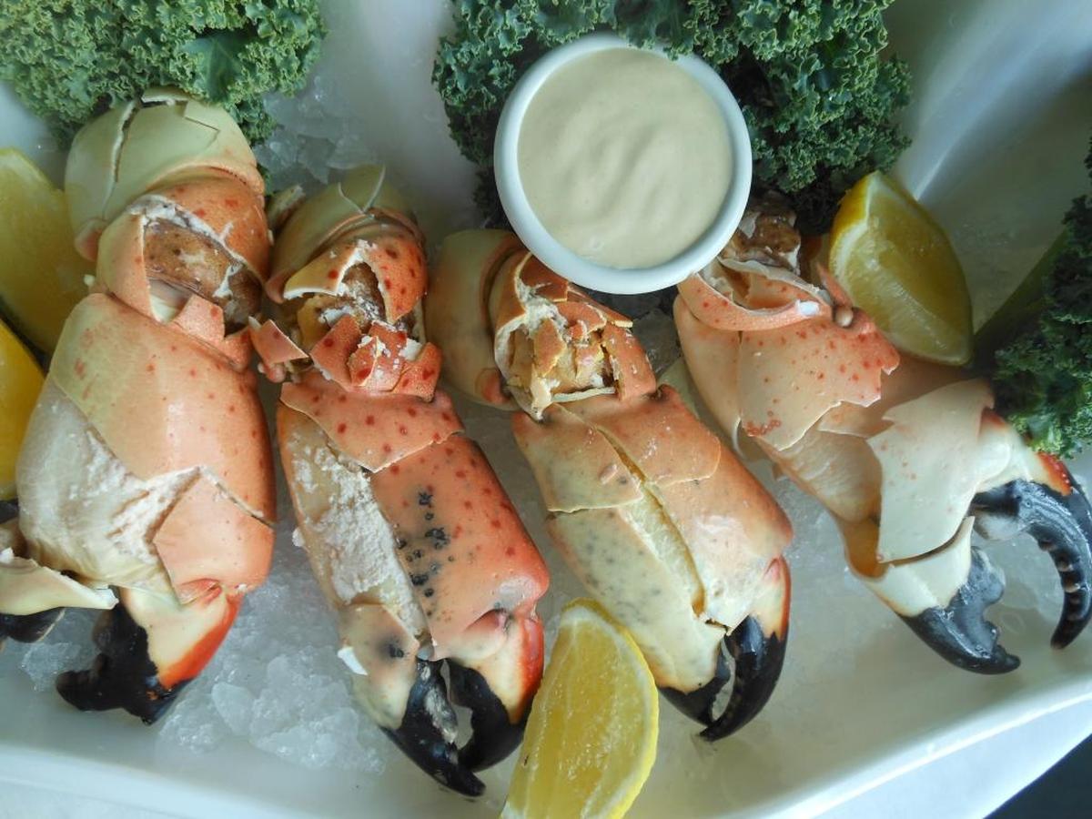 Stone crabs are on the menu at Fifi’s during the season, which runs October to May.