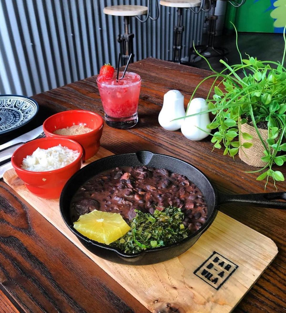 The weekly feijoada black bean and pork stew at Bar Da Vila