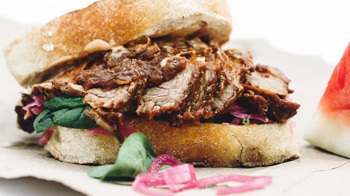 Brisket sandwich at Grown.