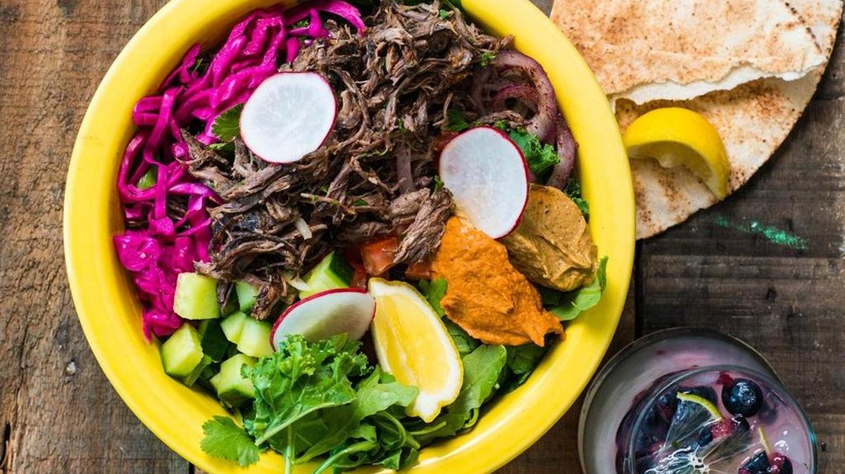 Slow-roasted beef bowl at Zuuk.