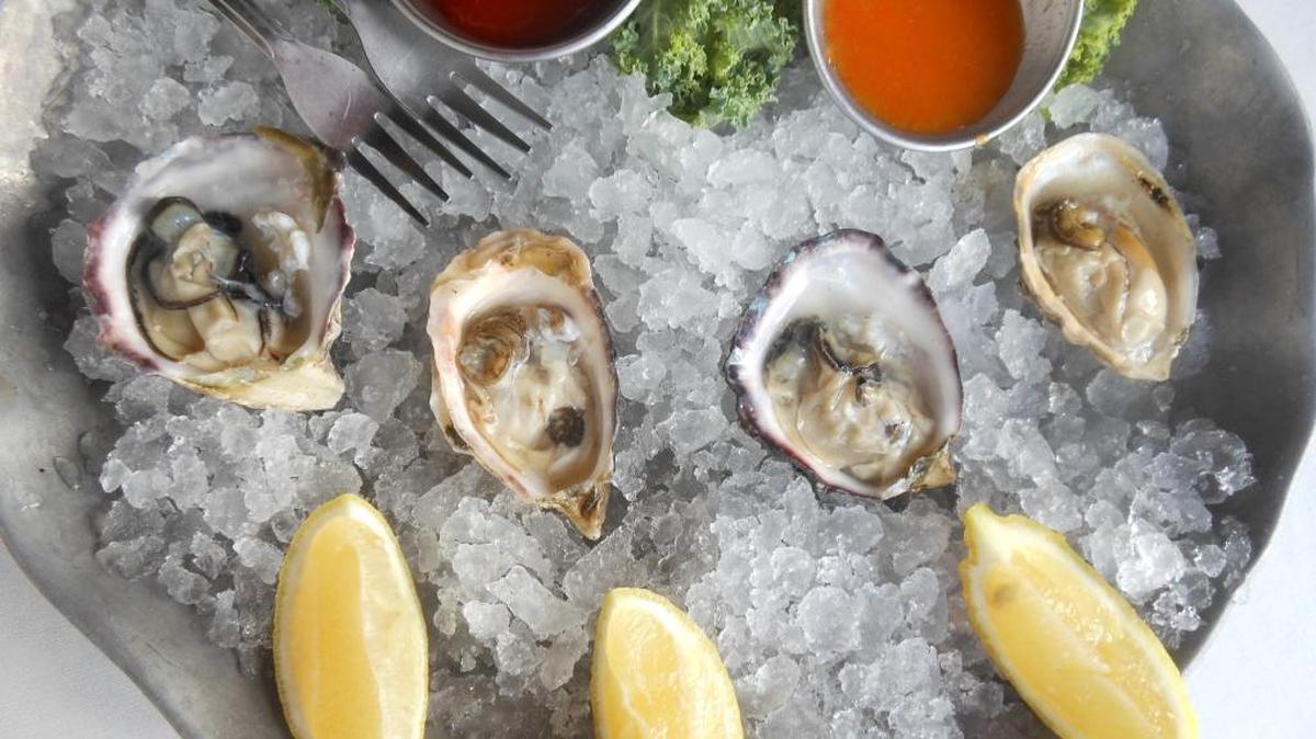 Different kinds of oysters rotate on the menu at Fifi’s.