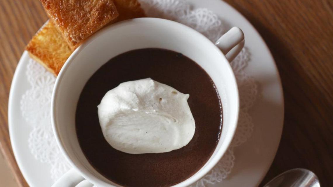 Chocolate pot de creme at Cypress Tavern.