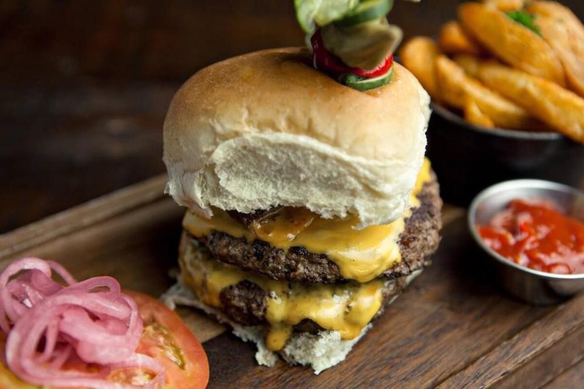 Swine Burger at Swine Southern Table & Bar