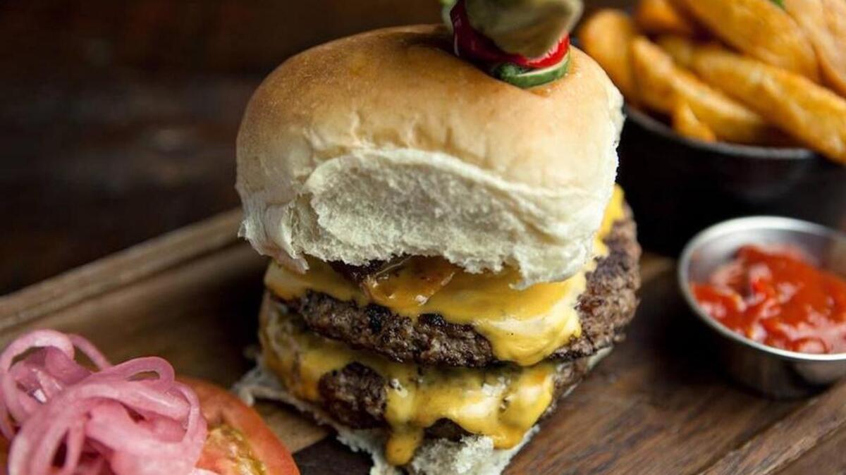 Swine Burger at Swine Southern Table & Bar