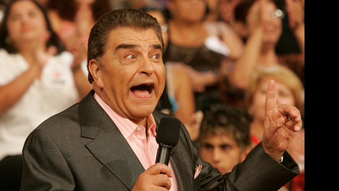 
Mario Kreutzberger, in his role as Don Francisco, gestures during taping of "Sabado Gigante" in Miami in 2006. The iconic variety show, which began in Chile 53 years ago, will end its run in 2015.
