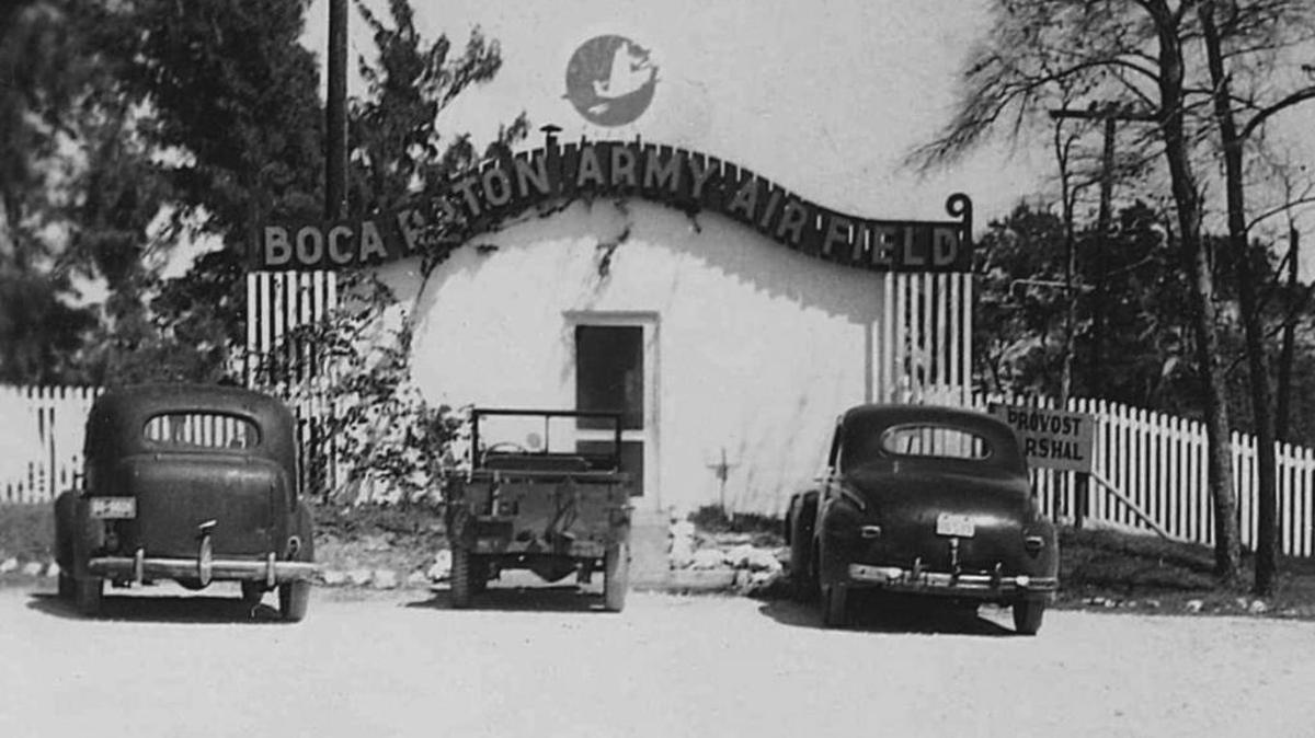 Boca Raton Army Airfield, a closely guarded secret base, circa 1942.