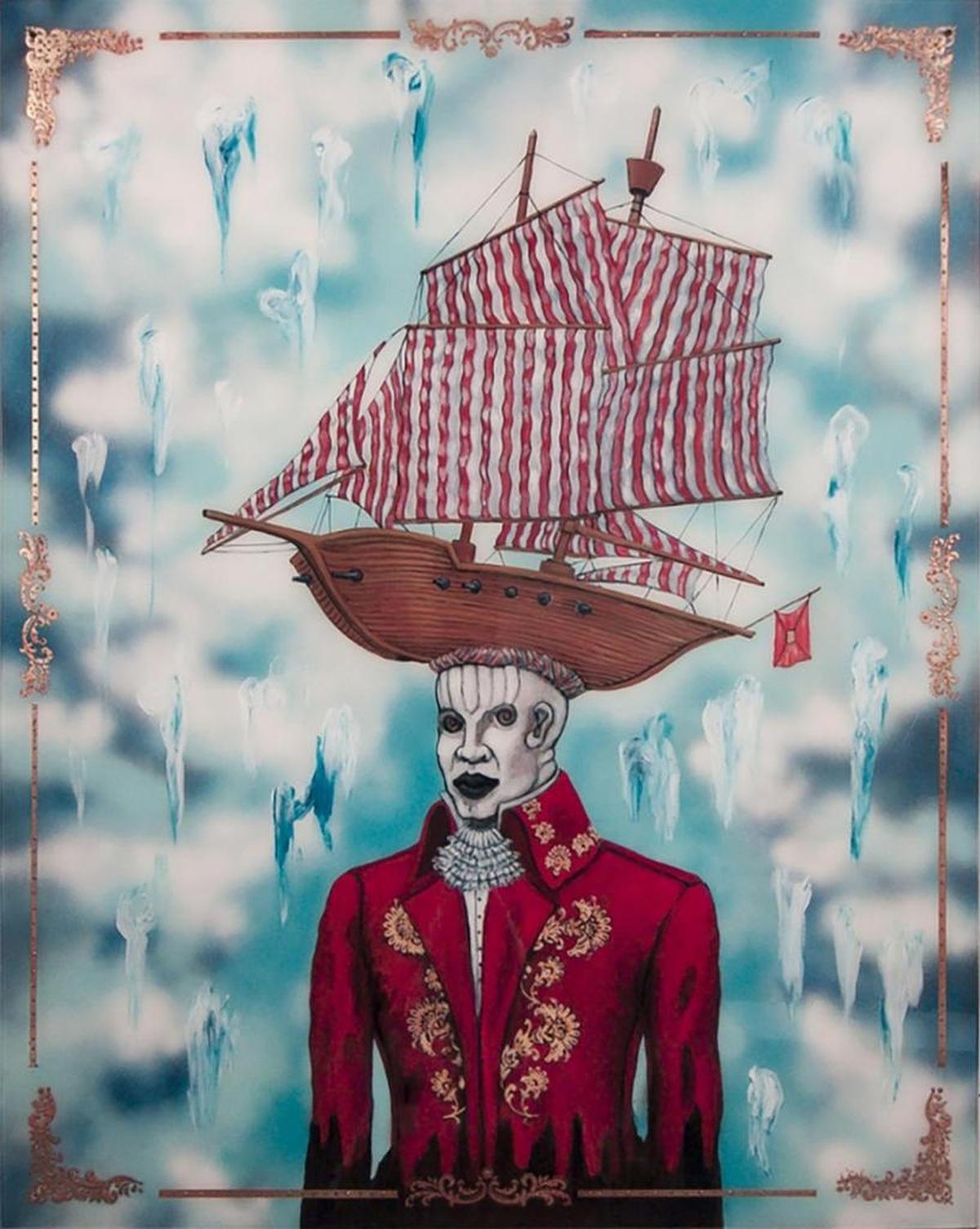 Edouart Duval-Carrié: “Capitaine Tonnere,” 2017, is painted on aluminum.