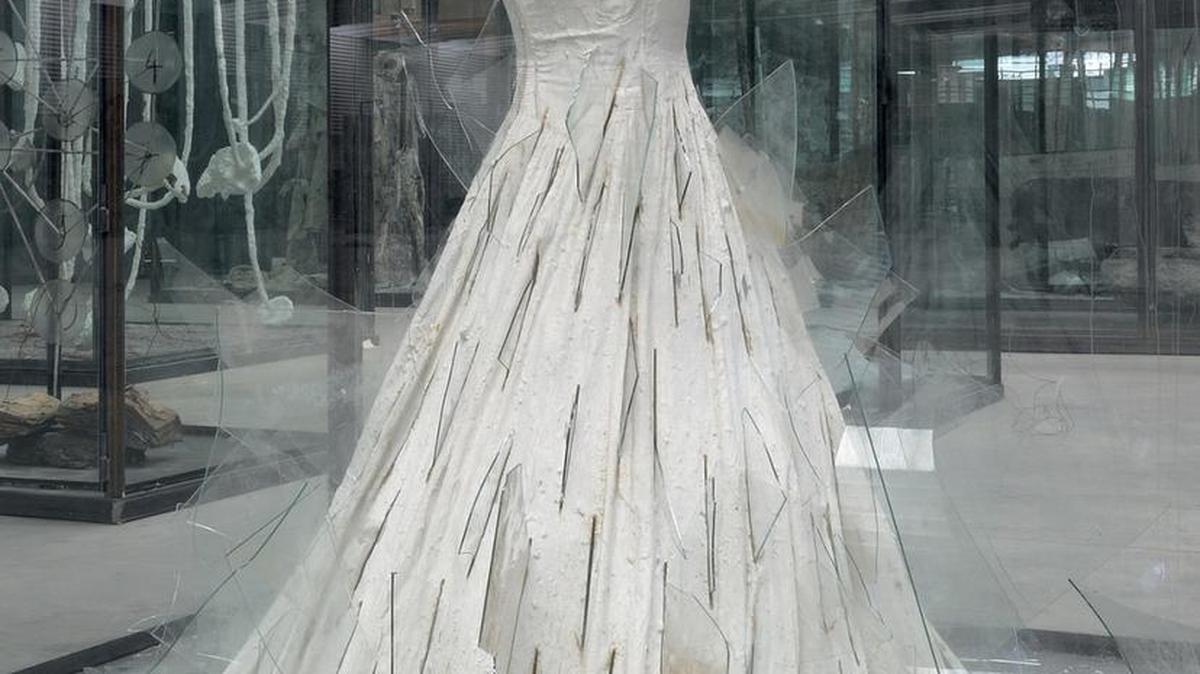 The introduction to “Regeneration Series: Anselm Kiefer from the Hall Collection” at NSU Museum Fort Lauderdale consists of three towering glass vitrines encasing fallen angels, decked in coats made of ash and white dresses. At NSU Museum Fort Lauderdale, through Sept. 10, 2017; www.nsuartmuseum.org